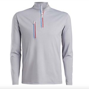 G/FORE Performance Fabric Grey Quarter Zip Pullover NWT Size Large